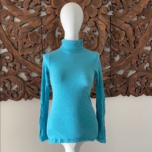 Blue J Crew Turtle Neck Top